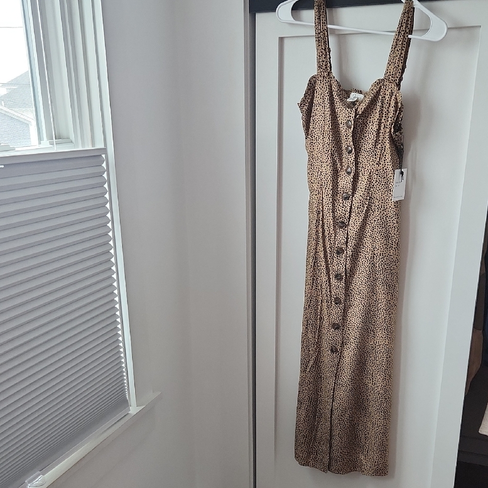 Japna Gold Spaghetti Strap Wrap Maxi Sundress